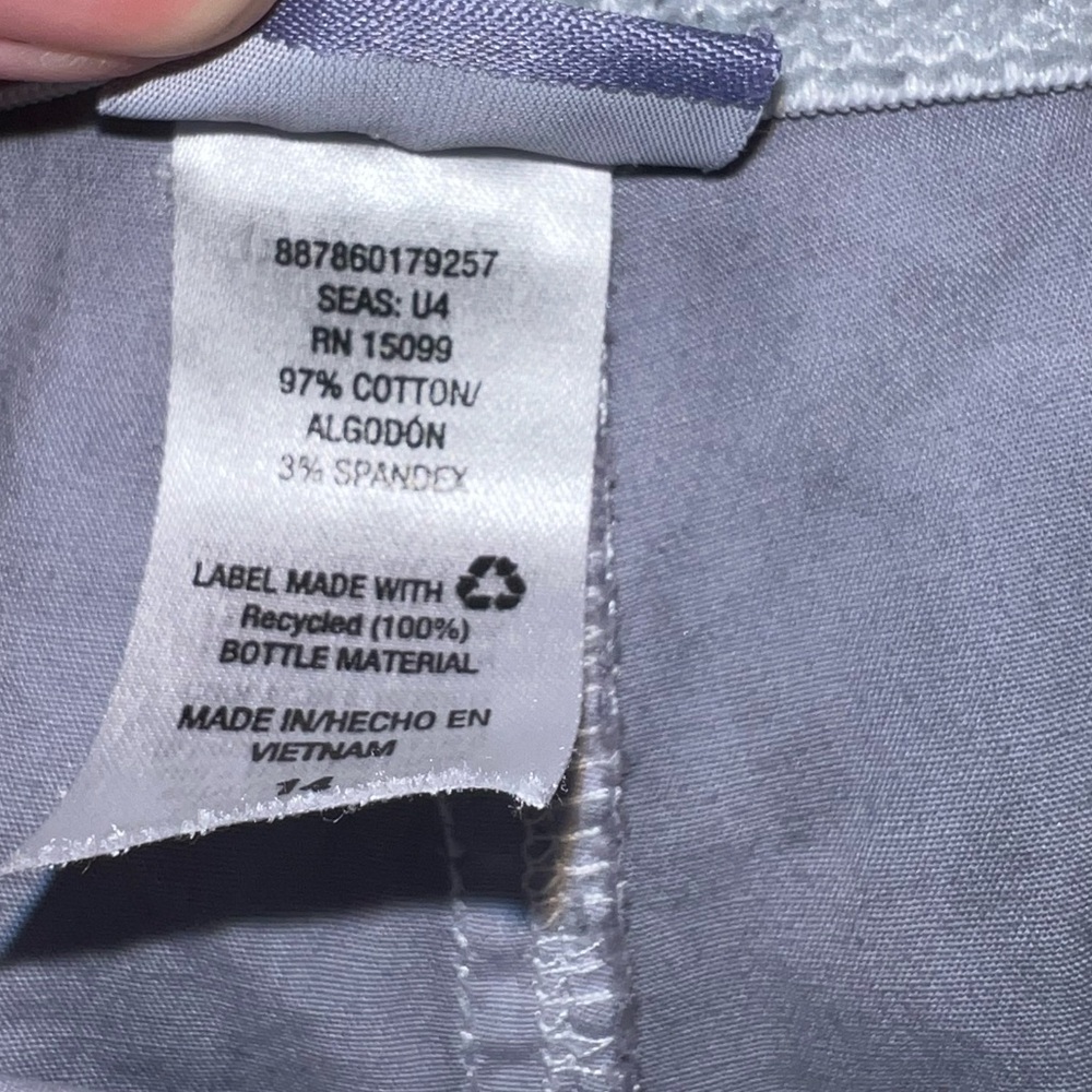 LAST CALL Laura Scott Gray Marbled Retro Lightweight Cargo Capri Pants Size 14 - Picture 12 of 12